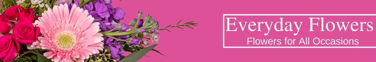 pink flowers on pink background with link to Everyday Flower category